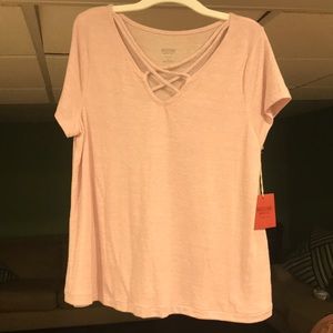 Cross neck shirt